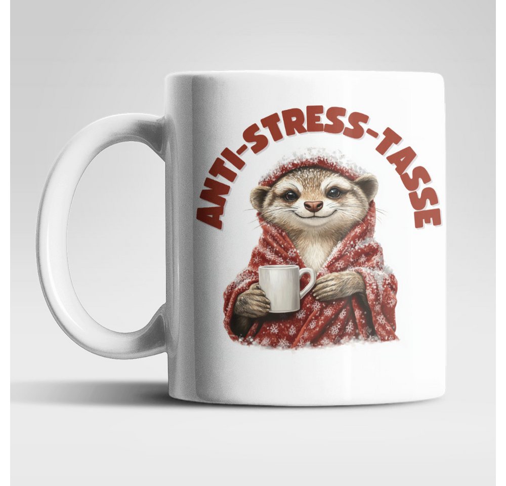 WS-Trend Tasse Anti Stress Christmas Erdmännchen Kaffeetasse Teetasse Geschenkidee, Keramik von WS-Trend