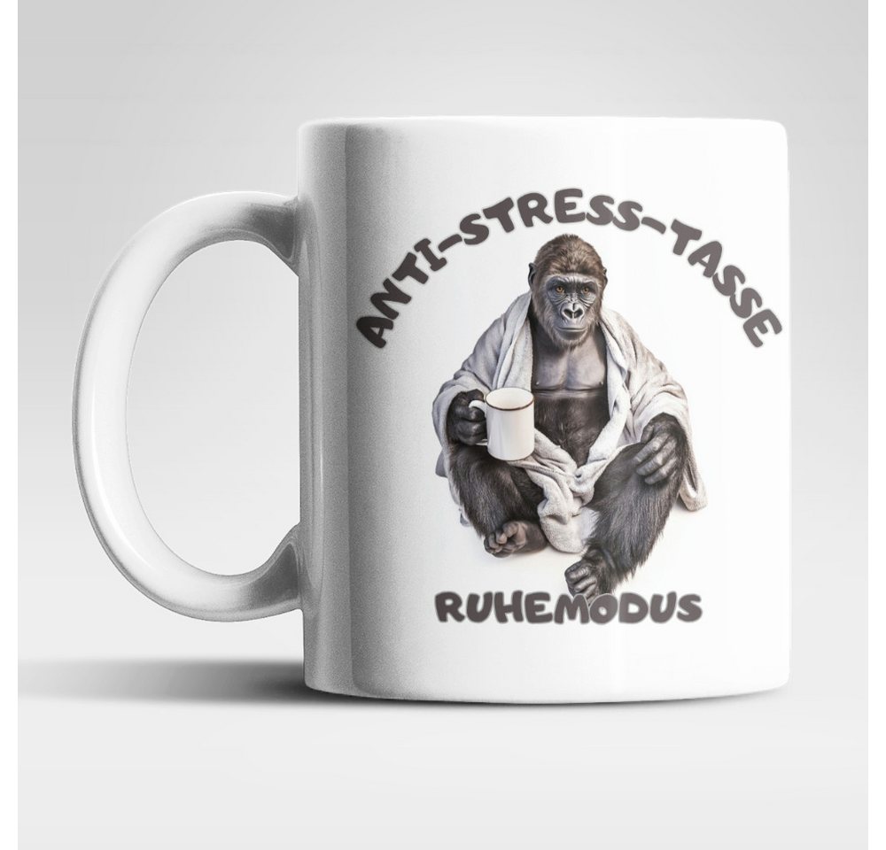 WS-Trend Tasse Anti Stress Ruhemodus Gorilla Kaffeetasse Teetasse Tasse Geschenkidee, keramik von WS-Trend