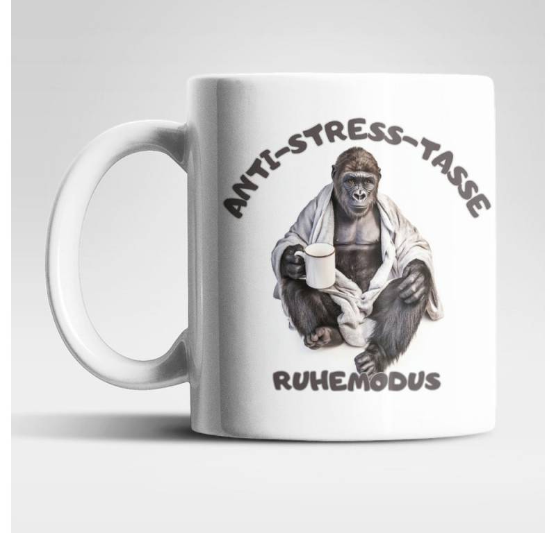 WS-Trend Tasse Anti Stress Ruhemodus Gorilla Kaffeetasse Teetasse Tasse Geschenkidee, keramik von WS-Trend