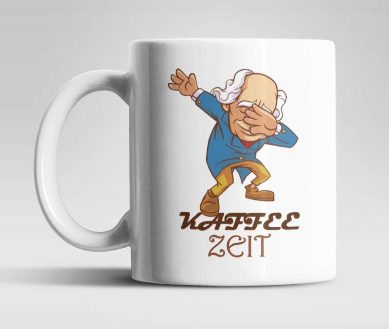 WS-Trend Tasse George Washington Kaffee Zeit Kaffeetasse Teetasse, Keramik, Geschenkidee 330 ml von WS-Trend