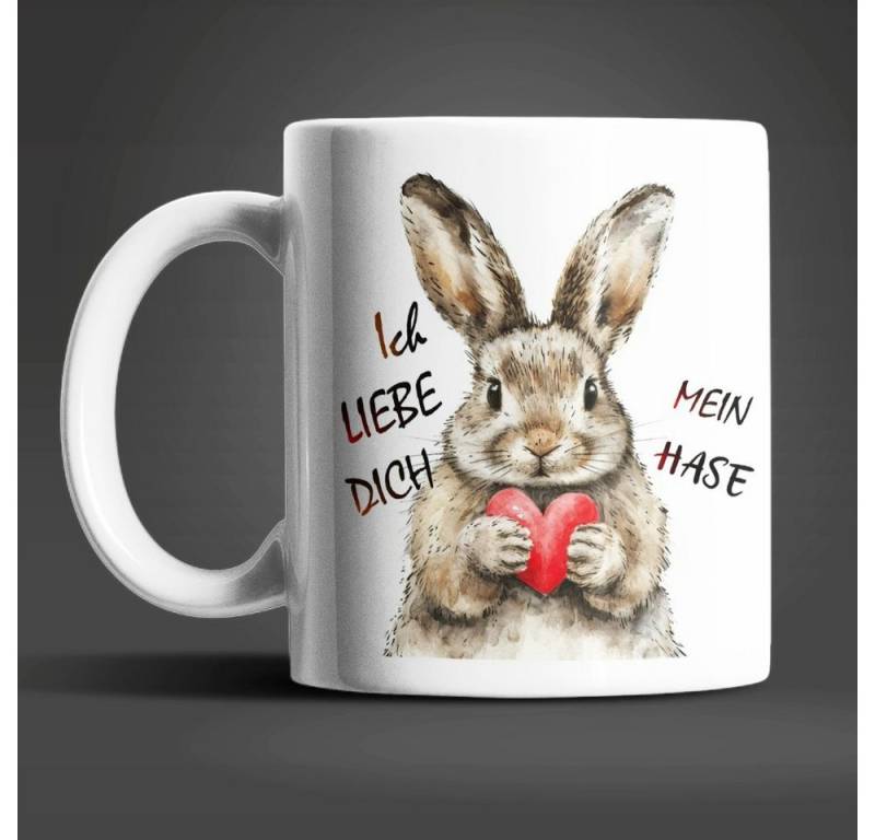 WS-Trend Tasse Hase Bunny Ich Liebe Dich Valentinstag Kaffeetasse Geschenkidee, Keramik, 330 ml von WS-Trend