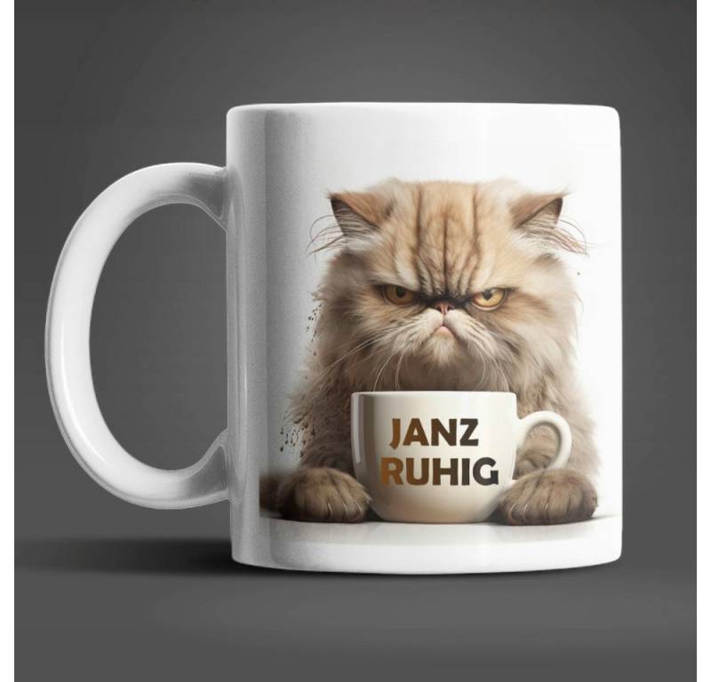 WS-Trend Tasse Katze JANZ RUHIG Kaffeetasse Teetasse Geschenkidee, Keramik WS-Trend Tasse Katze JANZ RUHIG Kaffeetasse Teetasse Geschenkidee, Keramik von WS-Trend