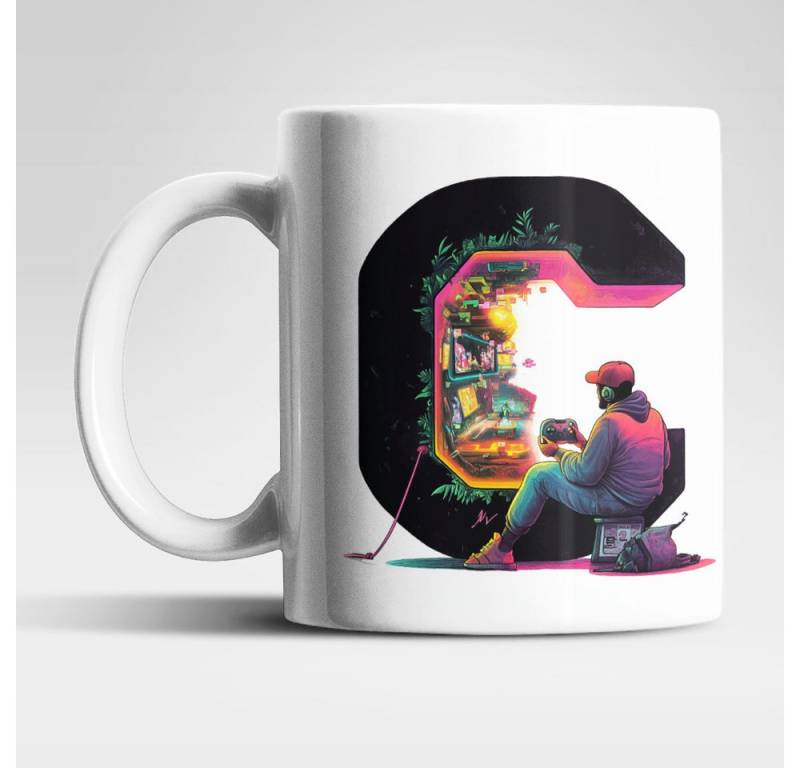 WS-Trend Tasse Name A bis Z Gamer Spieler Zocker Kaffeetasse Teetasse Geschenkidee, Keramik, 325 ml von WS-Trend