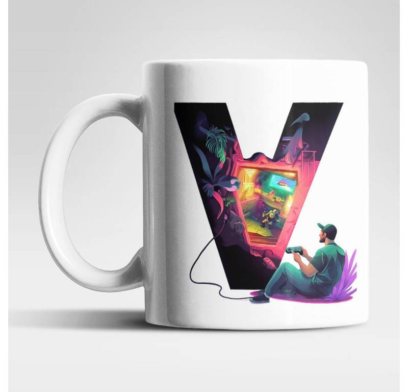 WS-Trend Tasse Name A bis Z Gamer Spieler Zocker Kaffeetasse Teetasse Geschenkidee, Keramik, 325 ml von WS-Trend