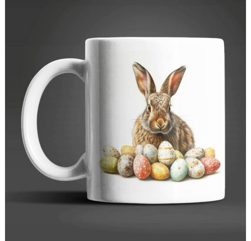 WS-Trend Tasse Osterhase Ostereier Ostern Kaffeetasse Teetasse Geschenkidee, Keramik, 325 ml von WS-Trend