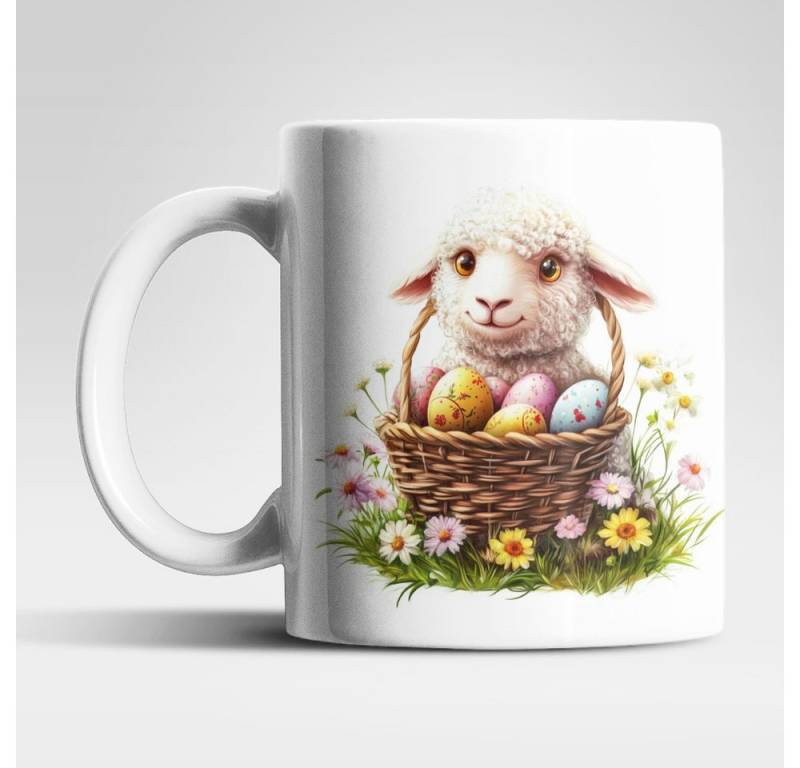 WS-Trend Tasse Ostern Schaaf Ostereier Kaffeetasse Teetasse Geschenkidee 325 ml, Keramik von WS-Trend