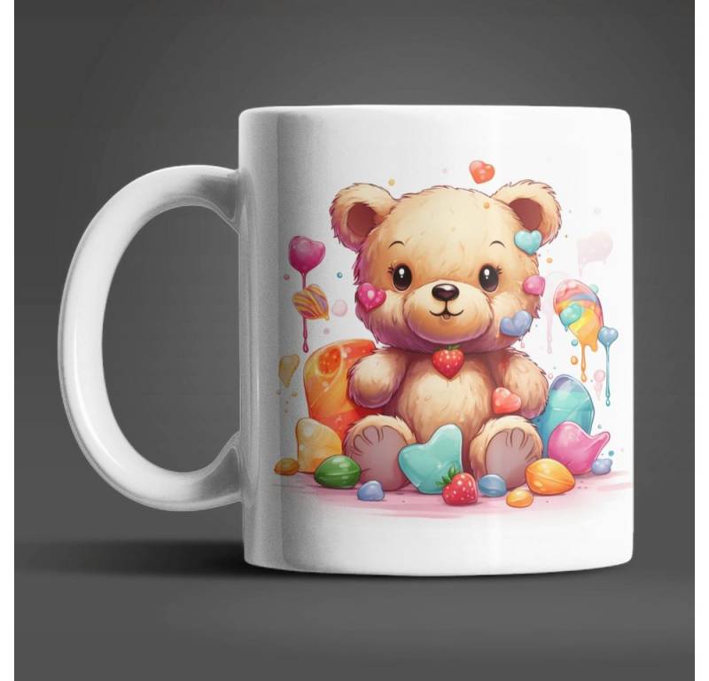 WS-Trend Tasse Süßer Teddybär Bärchen Sweet Candy Kaffeetasse Teetasse, Keramik, Geschenkidee 330 ml von WS-Trend