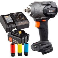Ws24 - Akku-Drehschlagschrauber wds 18V 1/2" 950 nm / 1x 4,0 Ah Akku + Schnellladegerät inkl. Steckschlüsseleinsätze von WS24