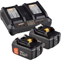 Ws24 - Akku Starter-Set 18 v / 2x 4,0 Ah Akku + Doppelschnellladegerät von WS24