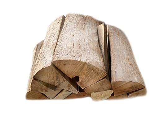 BRENNHOLZ BUCHE OHNE RINDE 50 Kg (2 x 25 kg), Kaminholz, Feuerholz, Grillholz, Hartholz, Ofenfertig (Scheitlänge ca.25-33 cm) von WSA