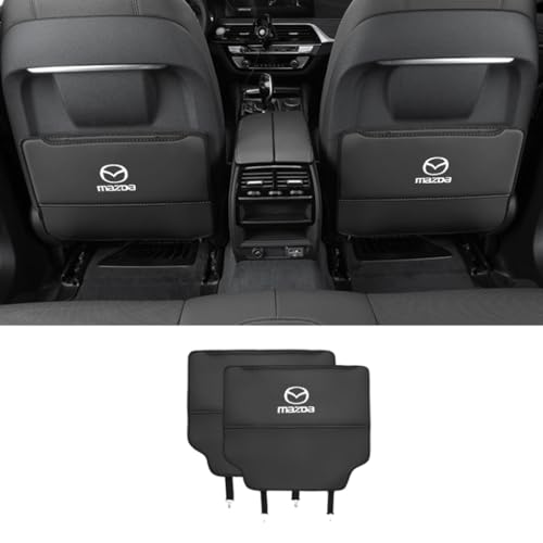 WSADRFXS 2 Stück Auto-Anti-Kick-pad für Mazda CX-7 CX-70 CX-8 CX-9 CX-90 2006-2025,rückenlehnenschutz Auto sitzschutz Auto rückenlehne,Black von WSADRFXS