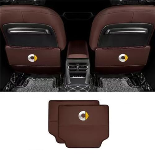 WSADRFXS 2 Stück Auto-Anti-Kick-pad für smart #3 2000-2025,rückenlehnenschutz Auto sitzschutz Auto rückenlehne,Brown von WSADRFXS