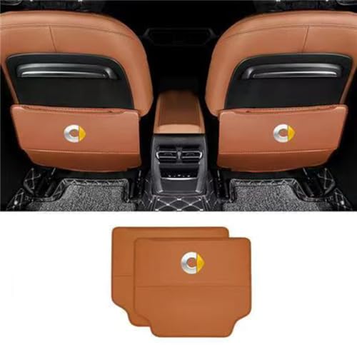 WSADRFXS 2 Stück Auto-Anti-Kick-pad für smart Roadster 2003-2025,rückenlehnenschutz Auto sitzschutz Auto rückenlehne,Orange von WSADRFXS