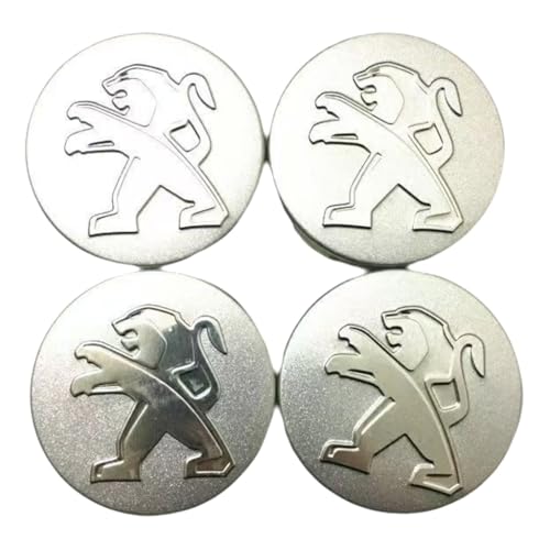WSADRFXS 4 Stück Nabenkappe für Peugeot 406,Wasserdicht Radnabendeckel,60mm-C von WSADRFXS