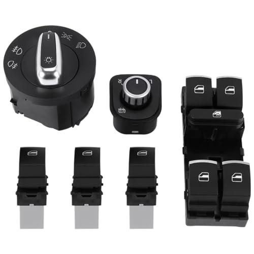 Kompatibel Mit Seat Für Alhambra 2011–2015 5Nd941431A 5Nd959565B Autoscheinwerferschalter + Fensterheberschalter Fensterheber von WSBOJXTH