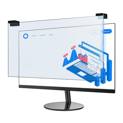 WSDAV Blaulichtblockierender Displayschutz für Computermonitore mit Einer Diagonalen von 12,5 bis 27 Zoll, LED-Bildschirm, Desktop-PC-Monitor, Augenschutzfolie,23.8in 16:9 von WSDAV