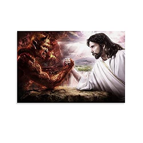 WSDFG Poster, Motiv: Jesus und der Teufel, Gerechtigkeit und Böse, 60 x 90 cm von WSDFG