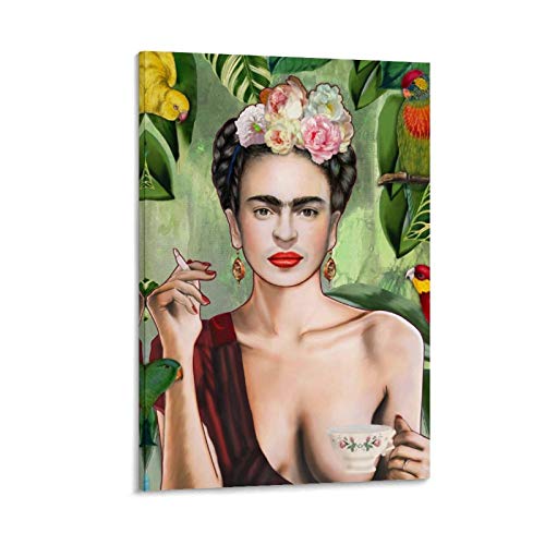 WSDSB 12 x Frida Kahlo Retro ästhetisches Kunst-Poster Dekorative Malerei Leinwand Wandkunst Wohnzimmer Poster Schlafzimmer Gemälde 40 x 60 cm von WSDSB