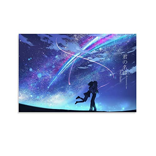 WSDSX 37 Your Name Anime Poster Cartoon Prints HD Leinwand Wandkunst Geschenke Home Decor Zimmer Dekoration Poster 60 x 90 cm von WSDSX