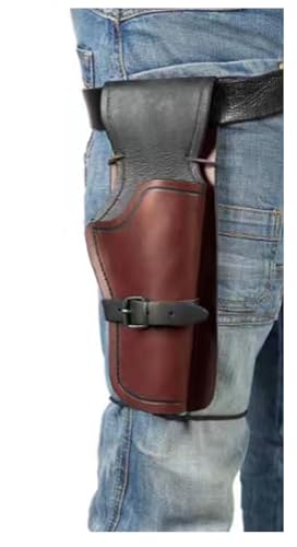 WSFZEG Mittelalterliche Oberschenkel Pistole Holster, Steampunk Vintage Revolver Holster Pirat Flintlock Holster Western Cowboy Revolver Tasche Renaissance Cosplay Kostüm Zubehör von WSFZEG