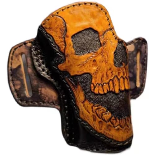 WSFZEG Mittelalterliche PU Leder Vintage Holster, Western Cowboy Revolver Tasche Steampunk-Stil Retro Revolver Gürteltasche Retro Gun Holster Cosplay Kostüm Zubehör von WSFZEG