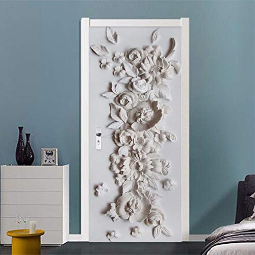 XXXCH 3D Türaufkleber 80X200CM dreidimensionale Blume Türtapete selbstklebend TürPoster - Fototapete Türfolie Poster Tapete Meer Aufkleber DIY Selbstklebende Wandbild PVC Wasserdichte Tapete von WSGDSD