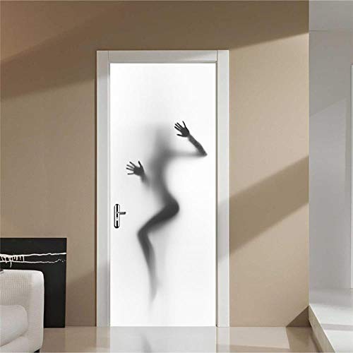 XXXCH 3D Türaufkleber 95X215CM Schatten der Dame Türtapete selbstklebend TürPoster - Fototapete Türfolie Poster Tapete Meer Aufkleber DIY Selbstklebende Wandbild PVC Wasserdichte Tapete von WSGDSD