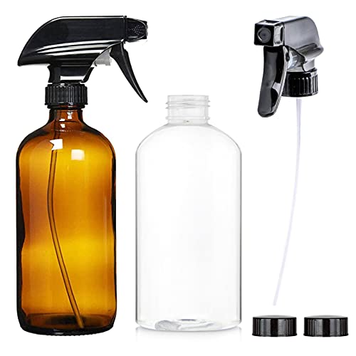 Glassprühflasche 2er Set Sprühflasche 500ml Sprühflasche Glas Sprühflasche Klein Glasflasche Sprühflasche Wiederverwendbare Zerstäuber Leere Sprühflasche für Küche Bad Wasser (6 Stück) von WSGFPO