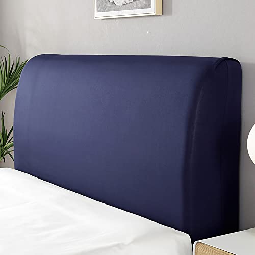 WSGJHB Bettkopfteilabdeckung, staubdichtes Stretch Bett Kopfteilabdeckung, Rückenschutz, All-Inclusive Slipcover, Bett Kopfteilabdeckung Blau 120 cm für (110-130 cm Kopfteil) von WSGJHB