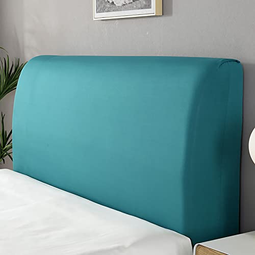 WSGJHB Bettkopfteilabdeckung, staubdichtes Stretch Bett Kopfteilabdeckung, Rückenschutz, All-Inclusive Slipcover, Bett Kopfteilabdeckung Türkis 120 cm für (110-130 cm Kopfteil) von WSGJHB