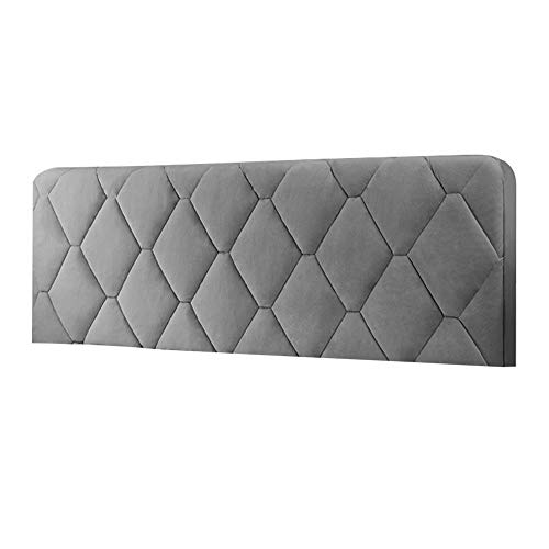 WSGJHB Bett Kopfteil Bezug, Bettkopfteil Hussen Kopfteilbezug Staubdicht Gesteppt Einfarbig Verdicken Baumwolle Kopfbedeckungen Kopfende Bettdecke 110cm Dunkelgrau von WSGJHB