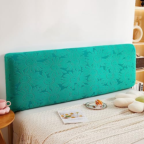 WSGJHB Kopfteilbezug für Doppelbett, elastischer Kopfschutz, bedruckt, einfarbig, Kopfteilbezug für Doppelbett 140-170 cm, Grün von WSGJHB