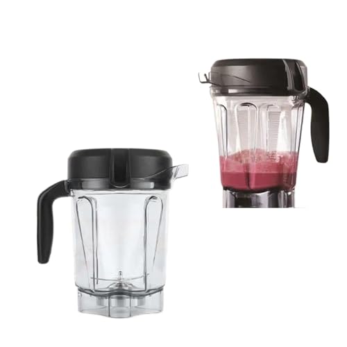 2 l, 64 oz, transparenter Lebensmittelmixer, Behälter mit Klingendeckel, Ersatzpassform, kompatibel mit Vitamix-Behälter, 64 oz 2 l, 64 oz, transparenter Lebensmittelmixer, Behälter mit Klingendeckel, Ersatzpassform, kompatibel mit Vitamix-Behälter, 64 oz von WSIEHFLT