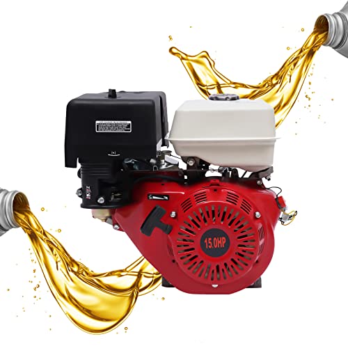 15PS 4 Takt Motor Benzinmotor Standmotor Motor Industriemotor 9700W 190F Standmotor Kartmotor Antriebsmotor Einachser BenzinMotor mit 25mm Welle, Ölmangelsicherung von WSIKGHU
