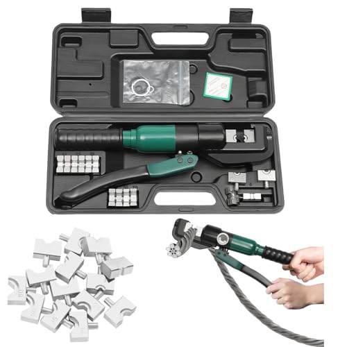 Hydraulische Crimpzange, Kabelschuh Presszange, Kabelschuhzange 4-70 mm² Hydraulische 10T Crimper für hydraulische Kabelschuhe für Batteriekabelschuhe von WSIKGHU