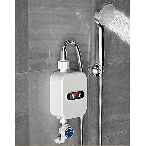Mini Durchlauferhitzer Elektrische Durchlauferhitzer 55℃ Durchlauferhitzer Dusche 3500W Durchlauferhitzer 220V Badezimmer Mini Warmwasser Elektro Warmwasserbereiter mit Dusche Kit von WSIKGHU