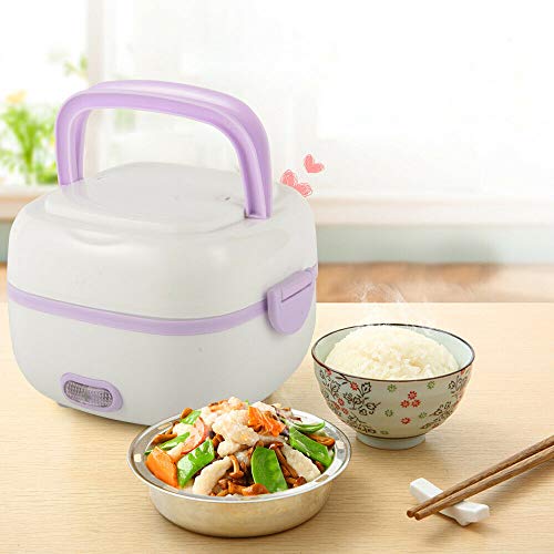 Reiskocher Klein für 1 Person Heißer Reiskocher mit 1 L Fassungsvermögen, Reisbox, multifunktionaler Mini-Reiskocher Rice Cooker Mini Lunchbox Elektrisch Electric Rice Cooker von WSIKGHU