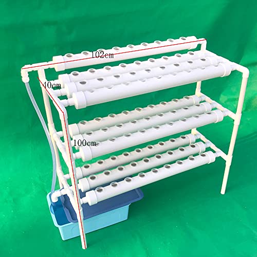 WSIKGHU Hydroponic Growing System Hydroponic System Indoor Hydrokultur Growkit 90 Pflanzenstandorte 3 Lagiges Pflanzen Gemüse Werkzeug Vertical Farming mit Wasserpumpe von WSIKGHU