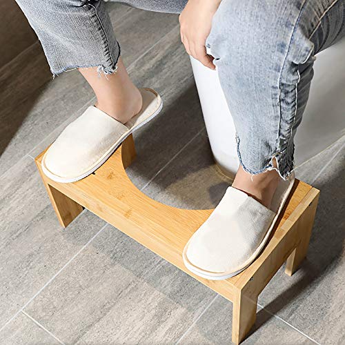 WSIKGHU Toiletten Hock Stoolie Toilet Kackhocker für Erwachsene Toiletten Hocker Zusammenklappen Toilettenhocker aus Bambus und Holz Toilettenhocker 45 x 25 x 22,5 cm von WSIKGHU