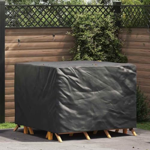 Abdeckung für Gartenmöbel, schwarz, 125 x 125 x 74 cm, 210D-Gewebe, Möbel-Zubehör, Outdoor-Möbelabdeckungen von WSJHUHK