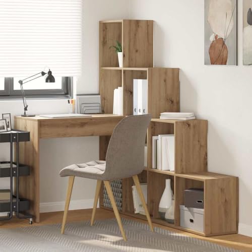 Eckschreibtisch mit Regal, Eichenholz, 101,5 x 149,5 x 149,5 cm, Möbel, Büromöbel, Schreibtische Eckschreibtisch mit Regal, Eichenholz, 101,5 x 149,5 x 149,5 cm, Möbel, Büromöbel, Schreibtische von WSJHUHK
