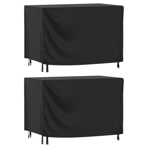 Gartenmöbelabdeckungen, 2 Stück, schwarz, 140 x 70 x 90 cm, wasserdicht, 420D Gartenmöbelabdeckungen, 2 Stück, schwarz, 140 x 70 x 90 cm, wasserdicht, 420D von WSJHUHK