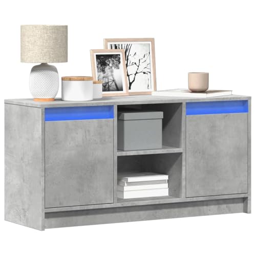 Möbel, Unterhaltungszentren & TV-Ständer, TV-Schrank mit LED, Betongrau, 100 x 34 x 50 cm, Holzwerkstoff Möbel, Unterhaltungszentren & TV-Ständer, TV-Schrank mit LED, Betongrau, 100 x 34 x 50 cm, Holzwerkstoff von WSJHUHK