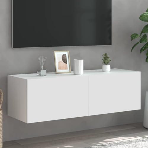 Möbel, Unterhaltungszentren und TV-Ständer, TV-Wandschrank mit LED-Lichtern, Weiß, 100 x 35 x 31 cm Möbel, Unterhaltungszentren und TV-Ständer, TV-Wandschrank mit LED-Lichtern, Weiß, 100 x 35 x 31 cm von WSJHUHK