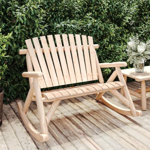 WSJHUHK 2-Sitzer Garten Schaukelbank 123x96x102cm Massivholz Fichte von WSJHUHK