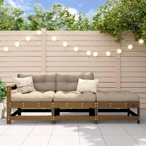 WSJHUHK 3-teiliges Garten-Lounge-Set Honigbraun Massivholz Kiefer WSJHUHK 3-teiliges Garten-Lounge-Set Honigbraun Massivholz Kiefer von WSJHUHK