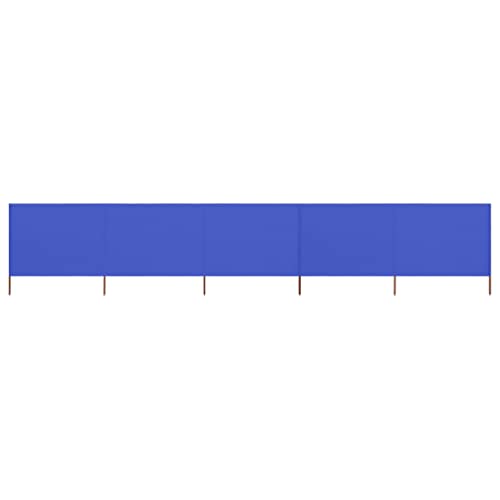 WSJHUHK 5 Paneele Windschutz Stoff 600x80cm azurblau von WSJHUHK