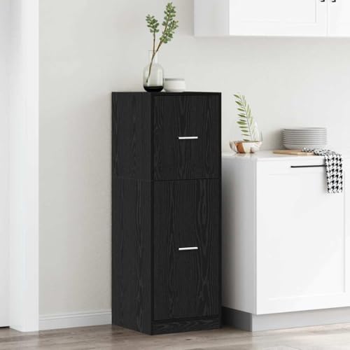 WSJHUHK Apothekerschrank, schwarze Eiche, 40 x 41 x 118 cm, Holz-Möbel, Schränke und Aufbewahrung, Aufbewahrungsschränke und Schließfächer von WSJHUHK