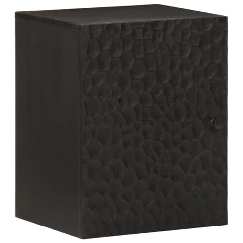WSJHUHK Badezimmer Hängeschrank schwarz 38x33x48 cm Massivholz Mango von WSJHUHK