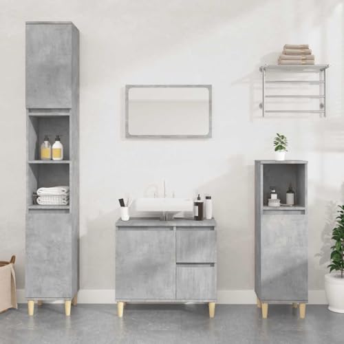 WSJHUHK Badschrank Betongrau 65x33x60cm Holzwerkstoff WSJHUHK Badschrank Betongrau 65x33x60cm Holzwerkstoff von WSJHUHK